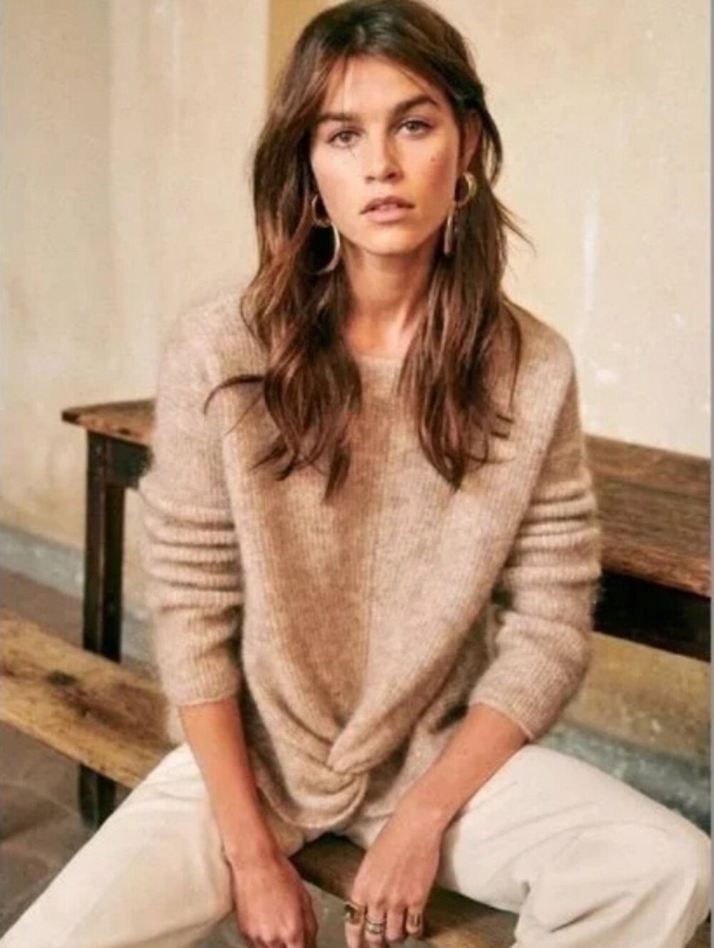 SEZANE ZEBULON MOHAIR WOOL PULLOVER SWEATER